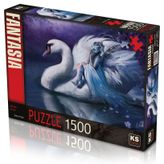 KS Games 1500 Parça White Swan Puzzle