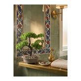 ks kastasaksı 23x27 cm mini bonzai ağaçlı modern dekoratif saksı