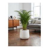 ks kastasaksı 34x28 cm plastik beyaz modern yuvarlak konik saksi
