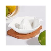 Ksv bambu altlıklı porselen limon sıkacağı