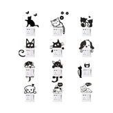 Kt Grup 12LI Kedi Priz Sticker Seti