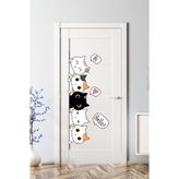 Kt Grup Sevimli Kediler Kapı Duvar Çocuk Odası Sticker - Sm210