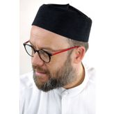 Kubbeli Sert Kalıp Takke - Siyah