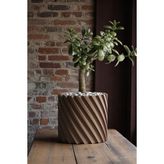 Küçük Boy Modern Spiral Tasarımlı Saksı