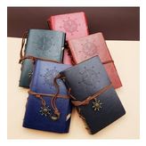 Kucuk Boy Pusula Baskili Deri Defter