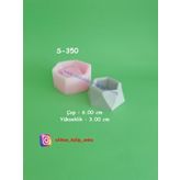 Küçük Geometrik Saksı Silikon Kalıp