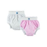 Kujju 2'li Alıştırma Külodu 2 Yaş 15-20 Kg Pembe-Beyaz