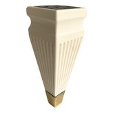 Kule Desenli 18CM Krem Plastik Ayak Mobilya Masa ve Dolap Ayağı(Krem Altın 18CM) - Krem - Sarı