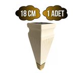 Kule Desenli Krem Plastik Ayak Mobilya Masa Ve Dolap Ayağı(18Cm - 23Cm)(Krem - Altın) Krem 18Cm 18Cm - 1 Adet