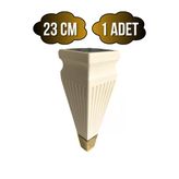 Kule Desenli Krem Plastik Ayak Mobilya Masa Ve Dolap Ayağı(18Cm - 23Cm)(Krem - Altın) Krem 23Cm 23Cm - 1 Adet