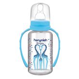 Kulplu Cam Biberon 125 Ml Mavi Renk
