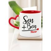 Kulpu Kalpli Baskılı Kupa Bardağı - 6 - Krem