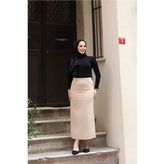 Kumaş Kalem Etek Ekru - 01-Ekru - 38