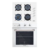 Kumtel 2\'li Beyaz Cam Ankastre Set