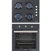 KUMTEL Antrasit 2\'li Ankastre Cam Set(Fırın ve Ocak)