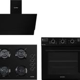 Kumtel Italian Design Plus Cam Ankastre Set - Siyah