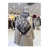 KUQOS Zebra Desen Eşarp Siyah
