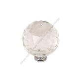 Küre Kristal Kulp 30mm Şeffaf Krom (2 Adet)