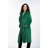 KürkZone Kadın Yumuşacık Peluş Kürk Kaban - 36 - 38 - Yeşil