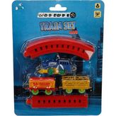 Kurmalı Raylı Mini Tren Seti 11 Parça - Ahşap