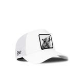 Kurt Logolu Beyaz Trucker Şapka