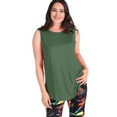 Kurun's Collection Büyük Beden Kolsuz Viskon Basic Bluz
