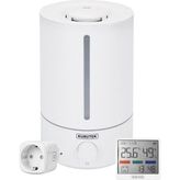 Kurutek Kn5 - 5 L Ultrasonik Hava Nemlendirici + Mbs-16 Nem ve Sıcaklık Ölçer Termometre + Akıllı Priz Wifi 16A 3'lü Ürün Seti - Beyaz