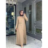Kuş Gözü Detaylı Elbise-Vizon
