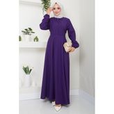 Kuşaklı Mevlana Elbise Mor HM2105 - 44
