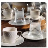 Kütahya Porselen Bone Iron 18 Parça Çay Kahve Seti