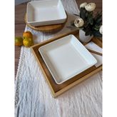 Kütahya Porselen Bone Tan 19X19 cm Çukur Tabak - Krem