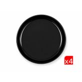 Kütahya Porselen Moderna Çukur Tabak Siyah 19Cm Mod20ck740104 4 Lü