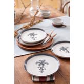 Kütahya Porselen Palmiye 4 Parça 21 Cm Pasta Tabağı 80794