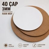 Kutula32 40 Çap Ham Mdf Pasta Altlığı (1 Adet)