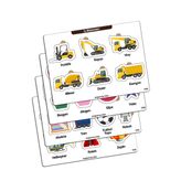 Kututr Çocuklar Için Eğitici Ve Öğretici Ahşap Renkli Yapboz 4'lü Set 102