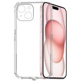Kvy iPhone 15 Plus Kamera Korumalı Süper Silikon Şeffaf Kılıf