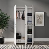 Kzn Home Soft 3 Kapaklı Beyaz Gardırop
