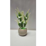 La bella bazar 20cm Mini Saksıda Garnitür Lavanta Yapay Bitki Dekoratif Banyo Mutfak Masa Çiçeği