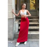 la & vetta Kırmızı Maxi Basic Etek - XS