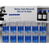 Labolist Beher Cam Dereceli 100 ml 12 Adet
