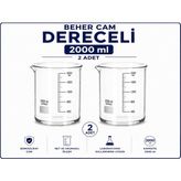 Labolist Beher Cam Dereceli 2000 ml 2 Adet