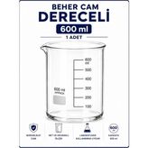 Labolist Beher Cam Dereceli 600 ml 1 Adet