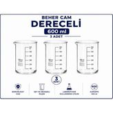 Labolist Beher Cam Dereceli 600 ml 3 Adet