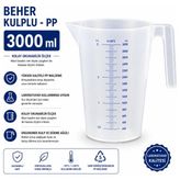 Labolist Beher - Kulplu - Pp- 3000 ml