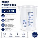 Labolist Beher Polipropilen - Kısa Form 250 ml