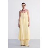 Lace Midi Pelerin Sarı