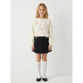 La’ciel Paris Çiçek Desenki Sweatshirt ve Şort Etek - 13 - 14 Yaş