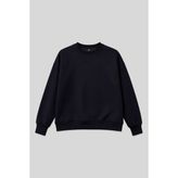 Lacivert Basic O Yaka Oversize Kadın Sweatshirt - 97053 - XL
