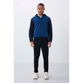 Lacivert Yüzeyi Dokulu Standart Fit Erkek Eşofman Alt - 82155 - XL