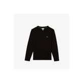 Lacoste Çocuk Uzun Kollu Bisiklet Yaka Siyah T-Shirt